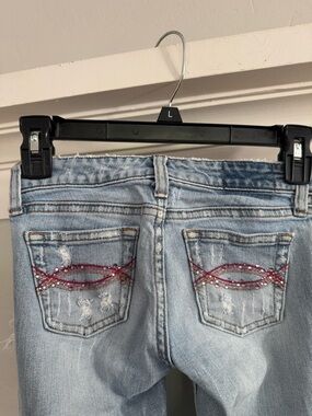 Vintage Abercrombie Blue Jeans with Embroidered Back Pockets